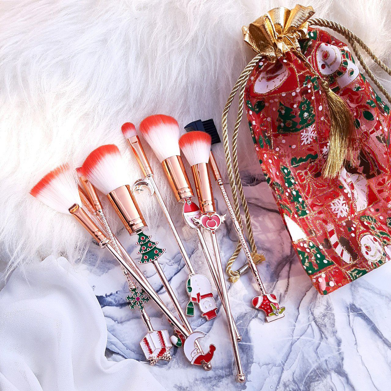پک براش آرایشی کریسمس وارداتی