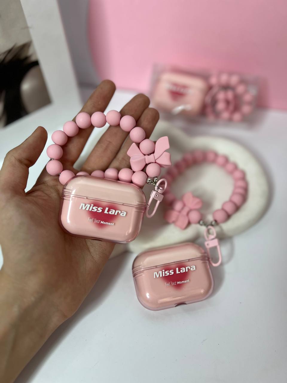 رژ لب دو قلو طرح ایرپاد آویز دار